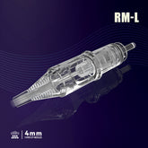 T&T AWE Series Tattoo Needle Cartridges Long Round/Curved Magnum (RM-L) with dual patented ink reservoir and stabilizing membrane