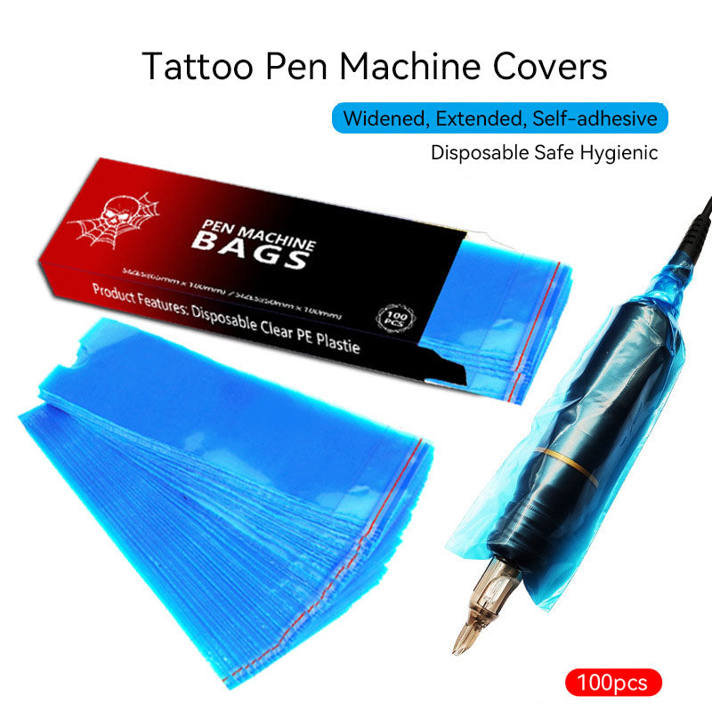 100PCS Disposable Tattoo Pen Machine Sleeves – 6.5 x 18 cm