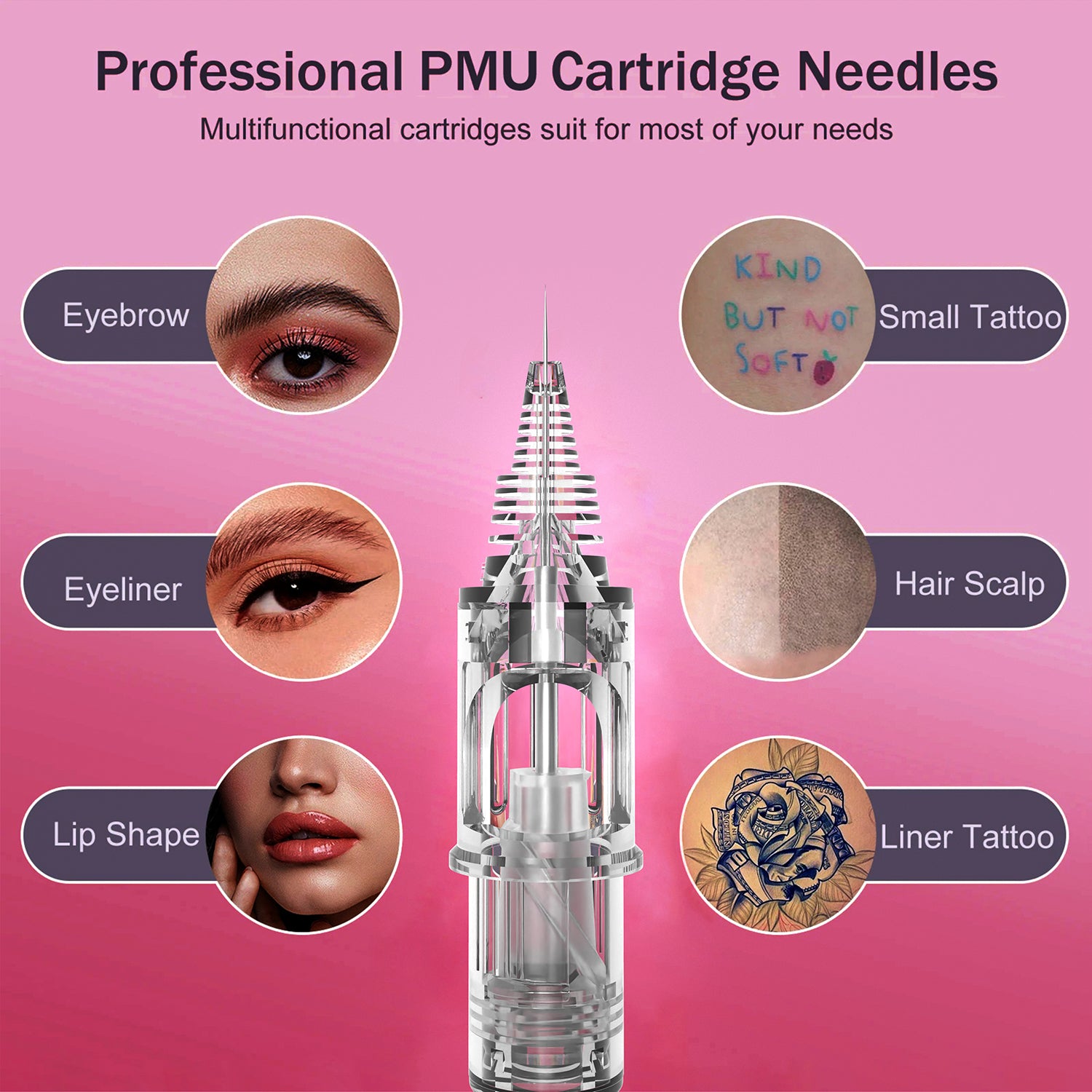 T&T PMU RL 0.30mm tattoo needle cartridges for bold lip fills ombre brows and scalp micropigmentation
